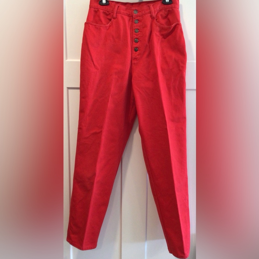 Vintage Wrangler Jeans 13/14 Button Fly Women's RED Bareback Western Junior’s